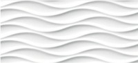 Wave Плитка настенная белая (WAG051) 20х44