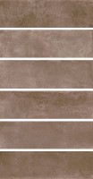 Маттоне Плитка настенная коричневый 2908 8,5х28,5