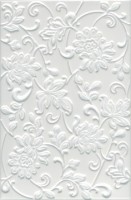 Аджанта Плитка настенная цветы белый 8216 20х30
