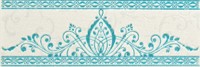 Анастасия Бордюр орнамент бело-голубой 1501-0088 8,5х25