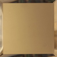 Квадратная зеркальная бронзовая матовая плитка с фацетом 10мм КЗБм1-02 - 200х200 мм/10шт