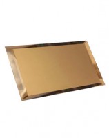 Прямоугольная зеркальная бронзовая матовая плитка с фацетом 10мм ПЗБм1-01 - 240х120 мм/10шт